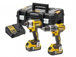 Dewalt DCK266P2T XR 18V Brushless Twin Pack  DCD796 Combi + DCF887 Impact Driver 2 x 5.0Ah Batteries & TStak Case &pound;239.95